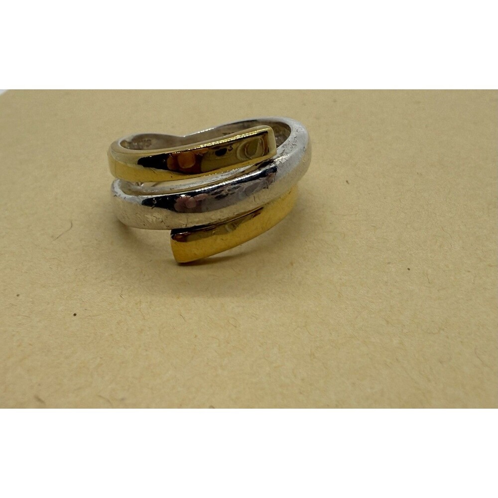 MWS Mark Wasserman Samara Signed Sterling Silver Two Tone Ring 5.5 Thailand